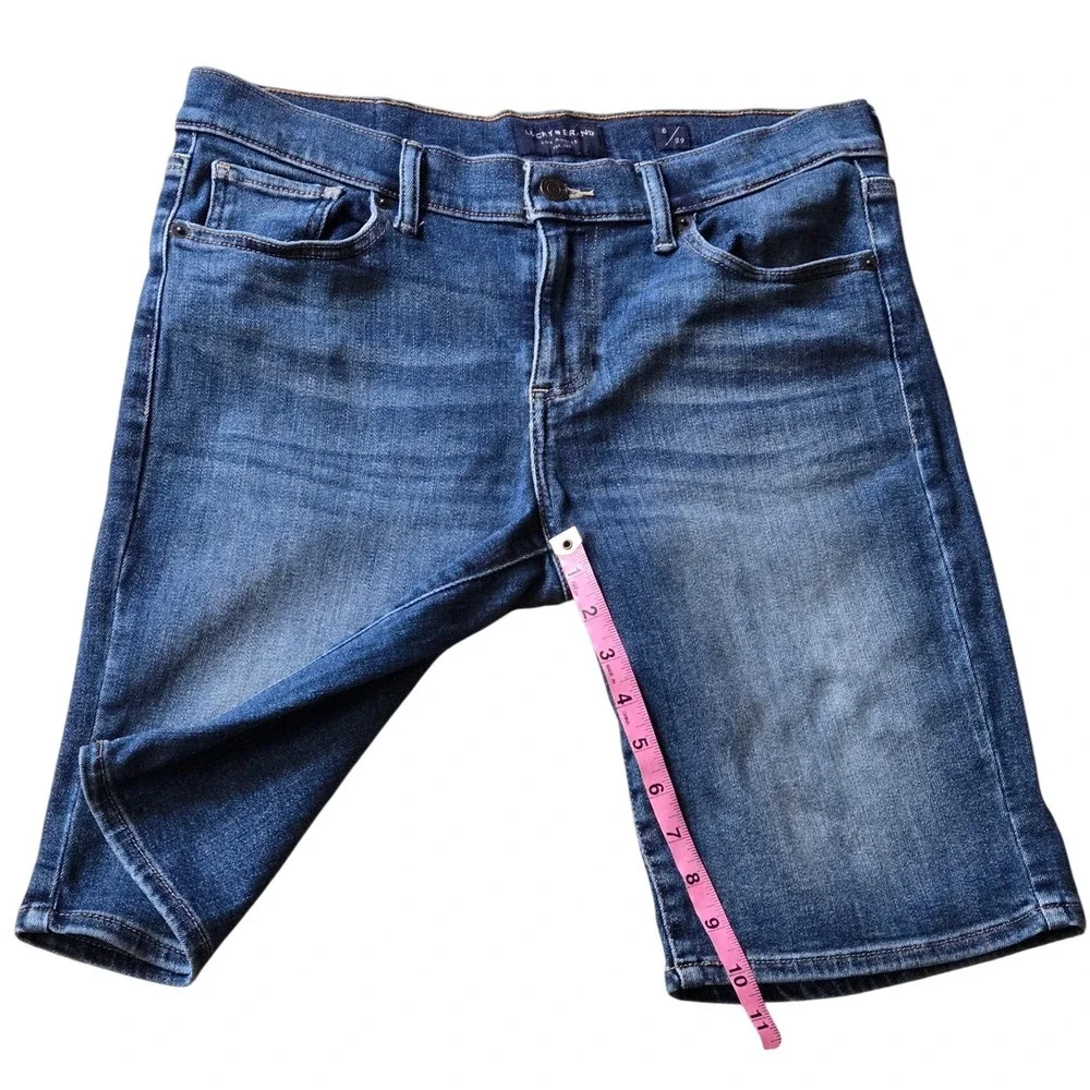 Lucky Brand Los Angeles Denim Bermuda Shorts Women's 8/29 Blue Stretch